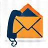 Contact icon - stylized envelope and phone